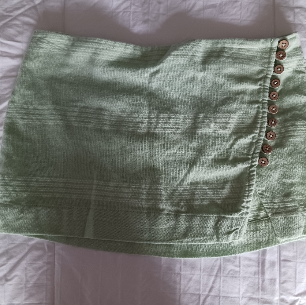 FREE PEOPLE mini button up skirt